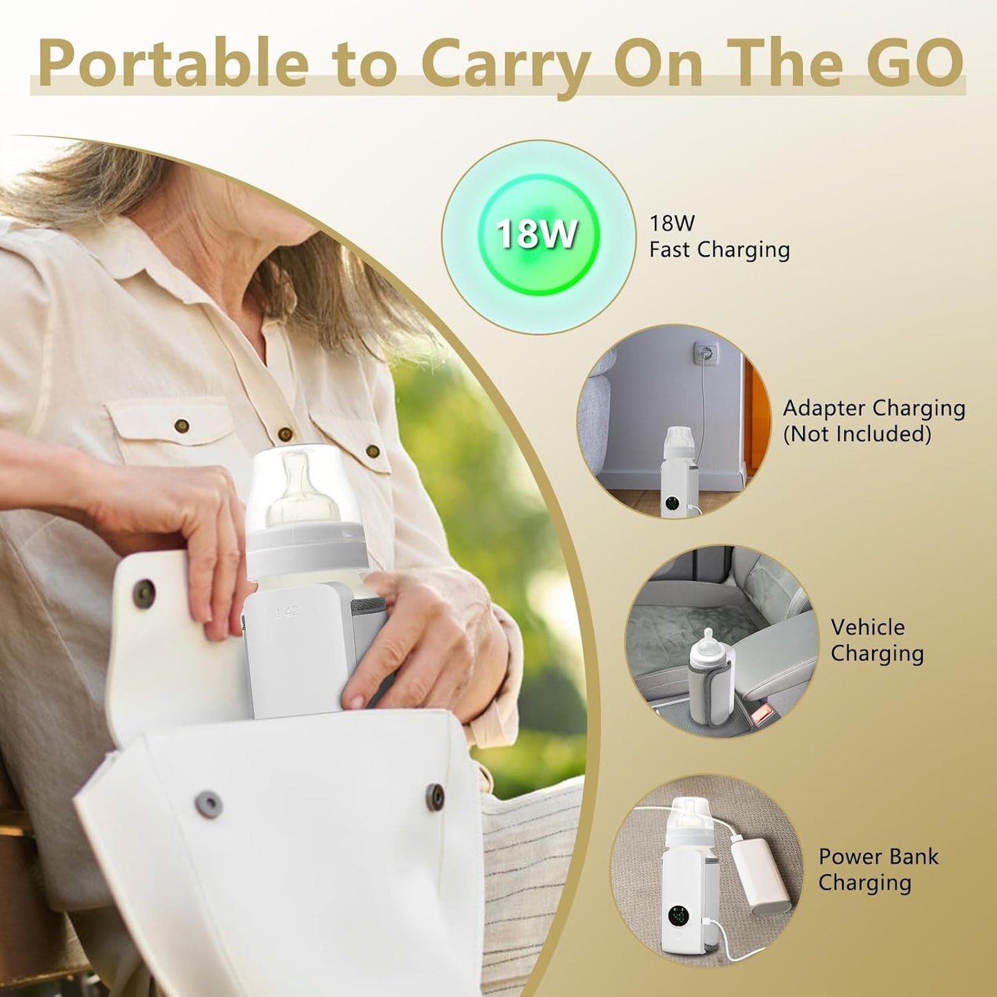 Calentador de Biberones Portátil USB para Viajes ®